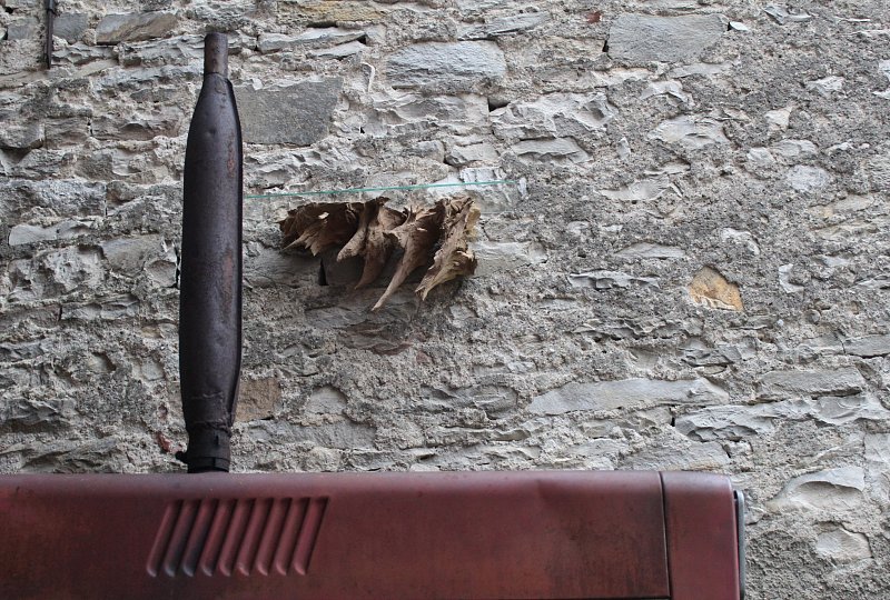 Wandregal mit Glasboden